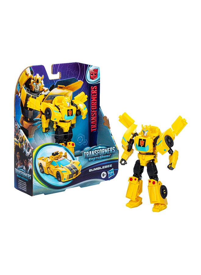 EarthSpark Warrior Class Bumblebee 5-Inch Robot Action Figure, Converts in 19 Steps, Interactive Toys for Boys and Girls Ages 6 and Up