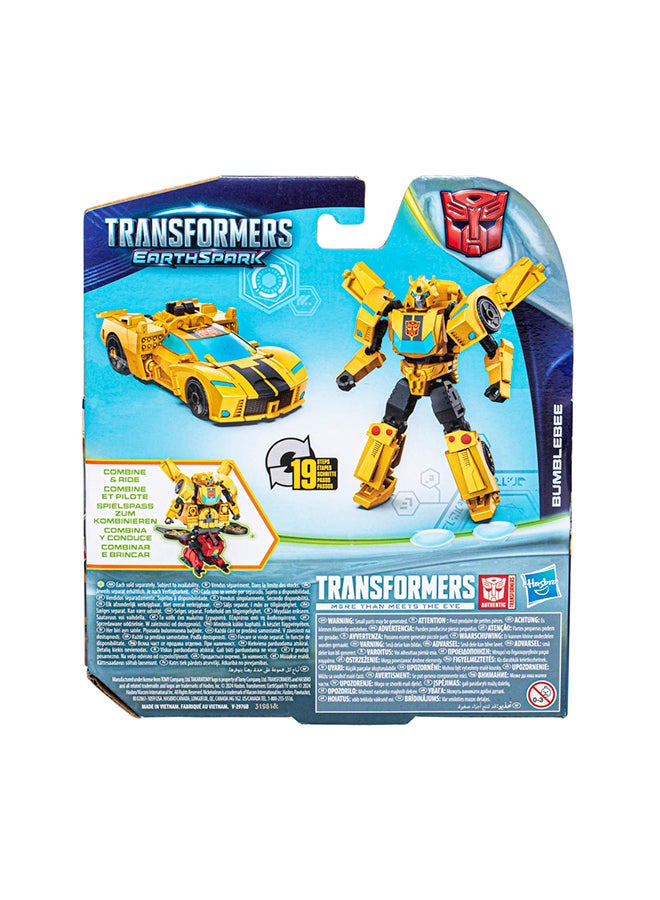 EarthSpark Warrior Class Bumblebee 5-Inch Robot Action Figure, Converts in 19 Steps, Interactive Toys for Boys and Girls Ages 6 and Up