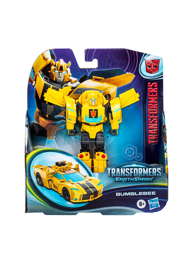 EarthSpark Warrior Class Bumblebee 5-Inch Robot Action Figure, Converts in 19 Steps, Interactive Toys for Boys and Girls Ages 6 and Up