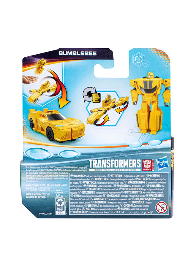 Toys EarthSpark 1-Step Flip Changer Bumblebee 4-Inch Action Figure, Robot Toys for Ages 6 and Up