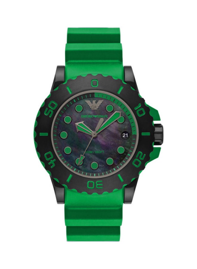 Men's Analog Round Shape Rubber Wrist Watch AR11440 - 46 Mm