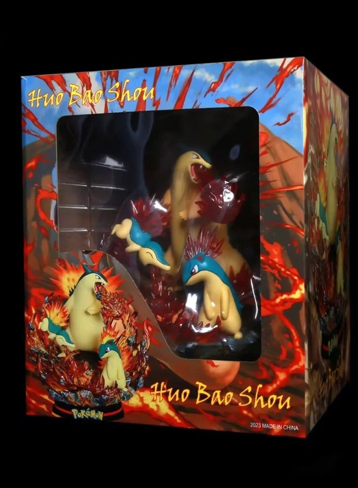 Pokémon Flame Rat Fire Rock Beast Fire Beast Fire Evolution Series Anime Scene Statue Toy Model Doll Ornaments