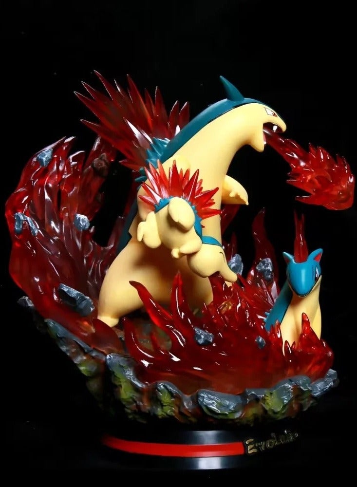 Pokémon Flame Rat Fire Rock Beast Fire Beast Fire Evolution Series Anime Scene Statue Toy Model Doll Ornaments