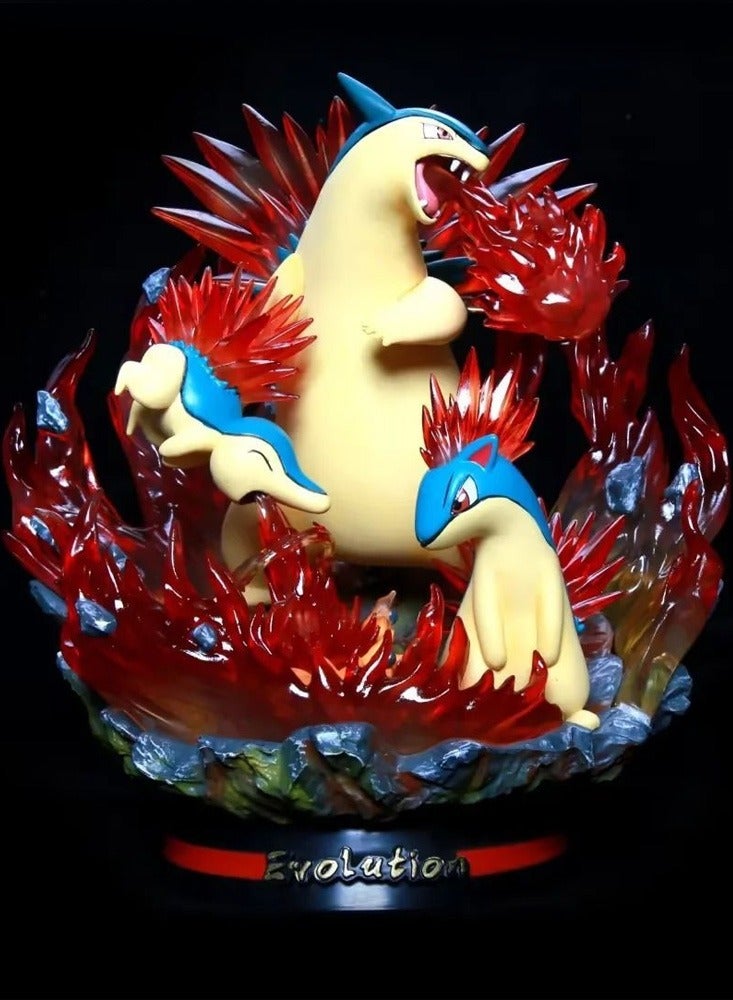 Pokémon Flame Rat Fire Rock Beast Fire Beast Fire Evolution Series Anime Scene Statue Toy Model Doll Ornaments