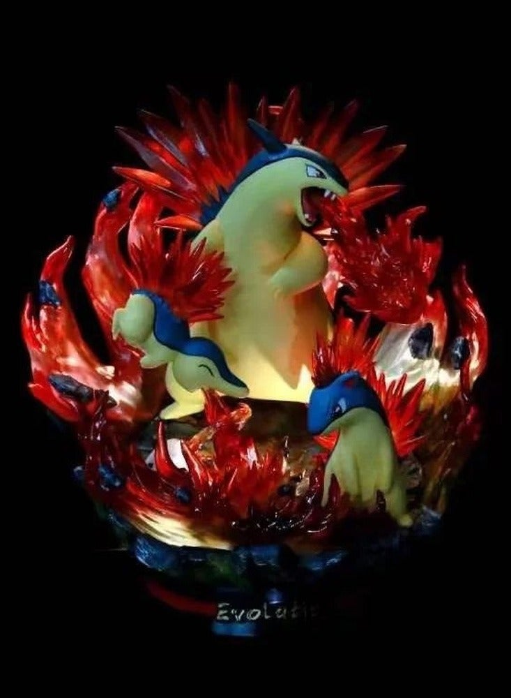 Pokémon Flame Rat Fire Rock Beast Fire Beast Fire Evolution Series Anime Scene Statue Toy Model Doll Ornaments
