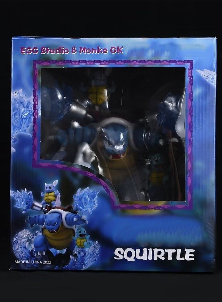 Pokémon Squirtle Carney Water Turtle Anime Scene Statue Toy Model Doll Ornaments
