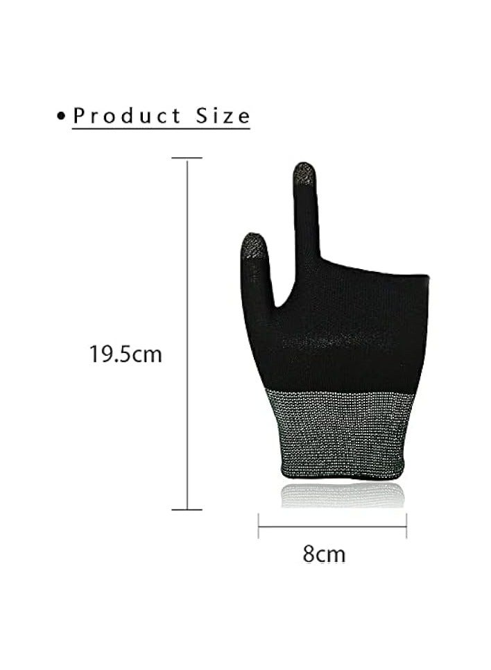 Gaming Gloves, Gaming Finger Sleeves, Anti-Sweat Breathable, Thumb Sleeves for Highly Sensitive Nano-Silver Fiber Material + Nylon, for PUBG Mobile Phone Games Accessories