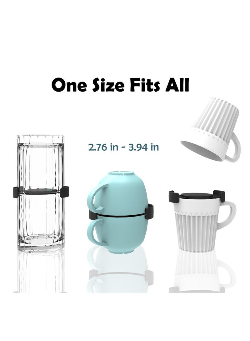 Coffee Mug Organizer, Mug Organizer for Cabinet Kitchen Cabinet Shelf Organizer Coffee Mug Organizers and Storage for Tea Cup Stacker Coffee Mug Stacker Save Space Cup Organizer, 6 Pcs