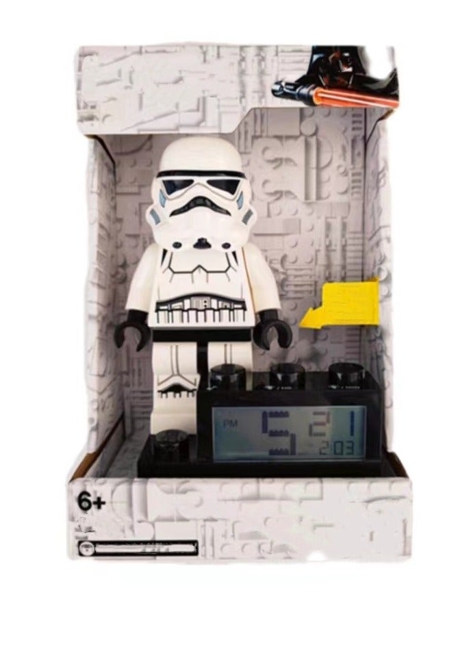 Le Gao  Children Room Clock Will Glow Sound Effect Batman Superman Black Knight Storm Cavalry Ring Alarm Clock