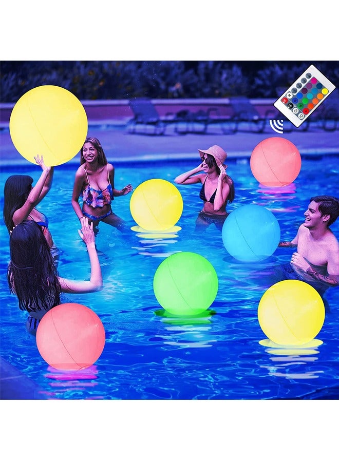 Pool Toys - Light Up Beach Balls for Kids 12 Light Modes, Pool Beach Games Balls for Outdoor or Indoor Activities, Glow in The Dark Pool Beach Decorations for Kids and Adults