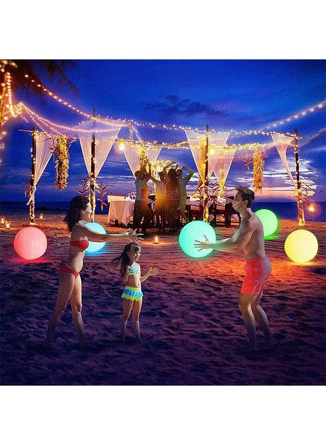 Pool Toys - Light Up Beach Balls for Kids 12 Light Modes, Pool Beach Games Balls for Outdoor or Indoor Activities, Glow in The Dark Pool Beach Decorations for Kids and Adults