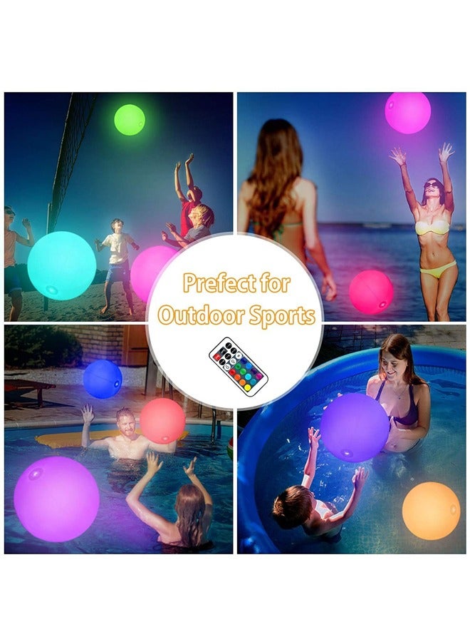 Pool Toys - Light Up Beach Balls for Kids 12 Light Modes, Pool Beach Games Balls for Outdoor or Indoor Activities, Glow in The Dark Pool Beach Decorations for Kids and Adults