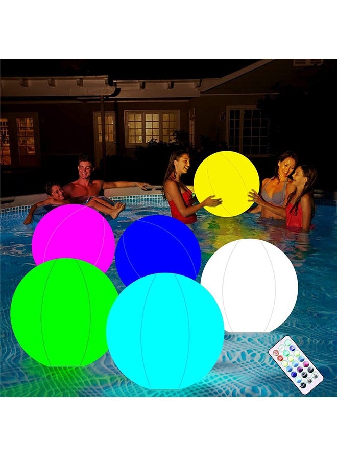 Pool Toys - Light Up Beach Balls for Kids 12 Light Modes, Pool Beach Games Balls for Outdoor or Indoor Activities, Glow in The Dark Pool Beach Decorations for Kids and Adults