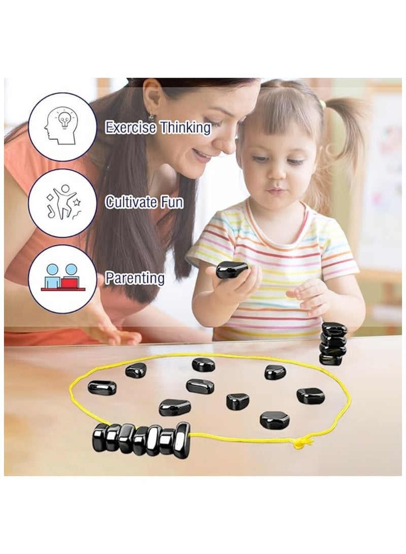 Magnetic Chess Strategy Game Set, Magnetic Battle Chess Game with Rope, Portable Board Chess Set, Party supplies for Family Gathering & Traveling