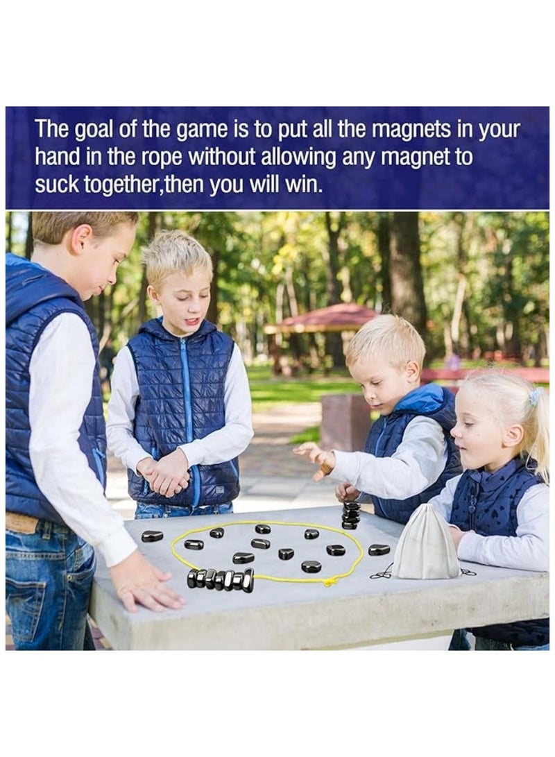 Magnetic Chess Strategy Game Set, Magnetic Battle Chess Game with Rope, Portable Board Chess Set, Party supplies for Family Gathering & Traveling