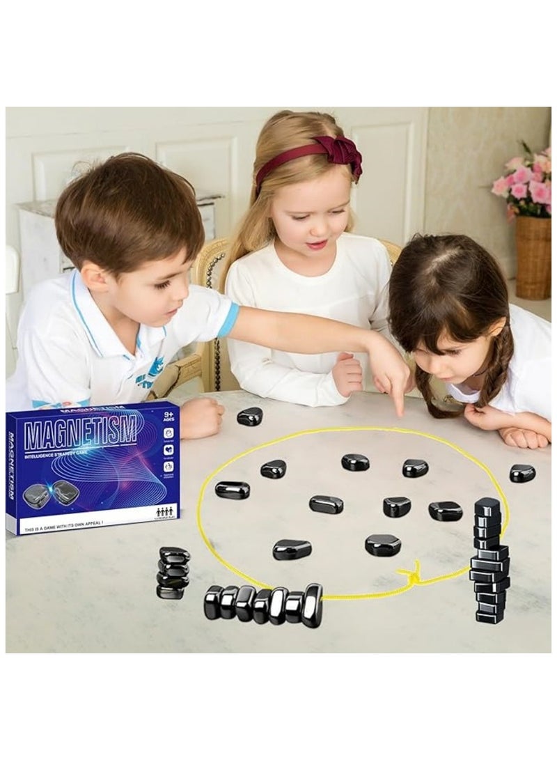Magnetic Chess Strategy Game Set, Magnetic Battle Chess Game with Rope, Portable Board Chess Set, Party supplies for Family Gathering & Traveling