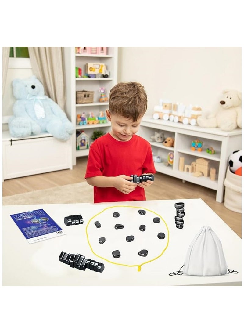 Magnetic Chess Strategy Game Set, Magnetic Battle Chess Game with Rope, Portable Board Chess Set, Party supplies for Family Gathering & Traveling