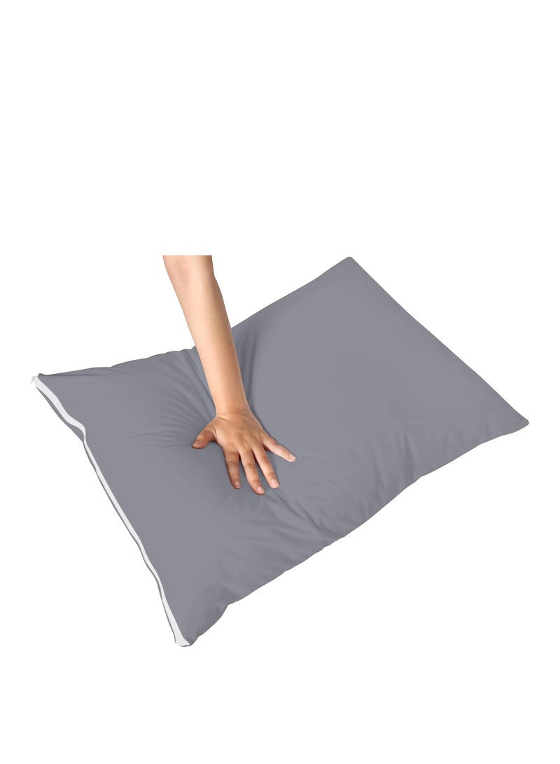 Utopia Bedding Waterproof Pillow Protector Zippered (4 Pack) Standard Grey– Bed Bug Proof Pillow Encasement 20 x 26 Inches