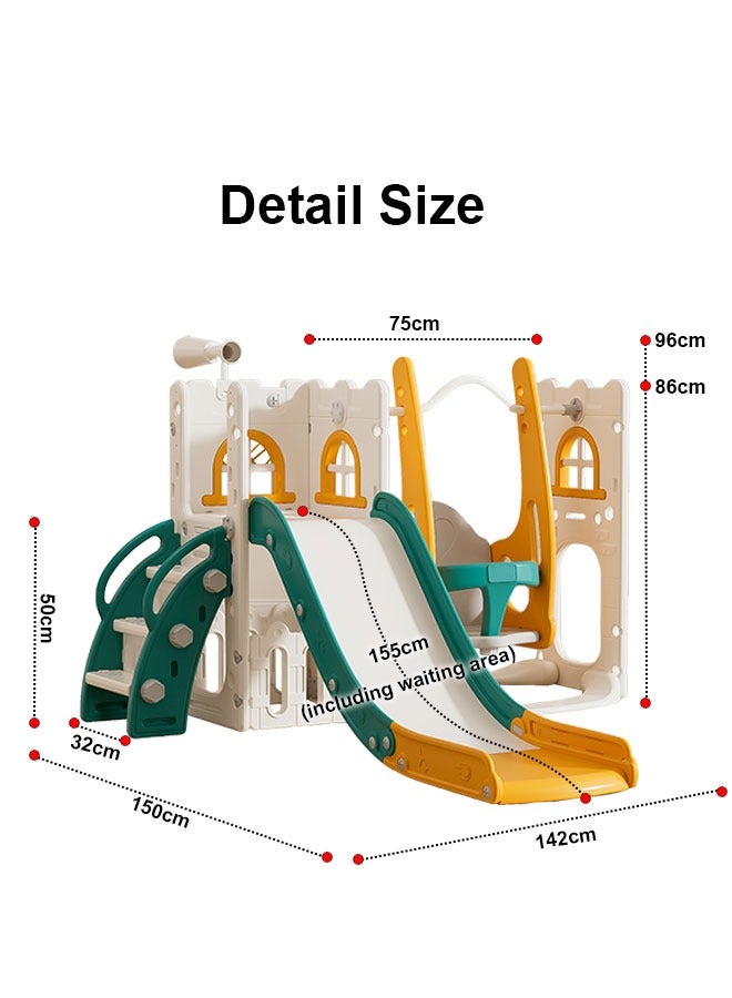 Indoor Play House Baby Playroom Playground Equipment Plastic Swing And Slides For Children Sliding Toys