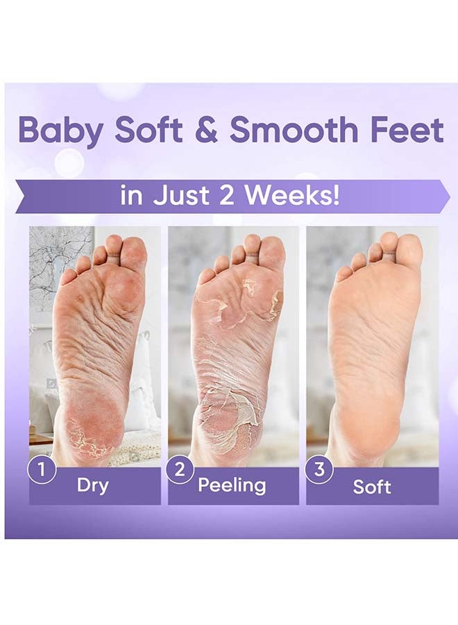 Foot Peeling Mask | Skin Care Pedicure Foot spa - Foot Mask & Foot Callus Remover with Aloe Vera Extract for Baby Soft Skin | Woman & Man | Remove Dead Skin, Cracked Feet & Callus | Lavender (2 Pairs)