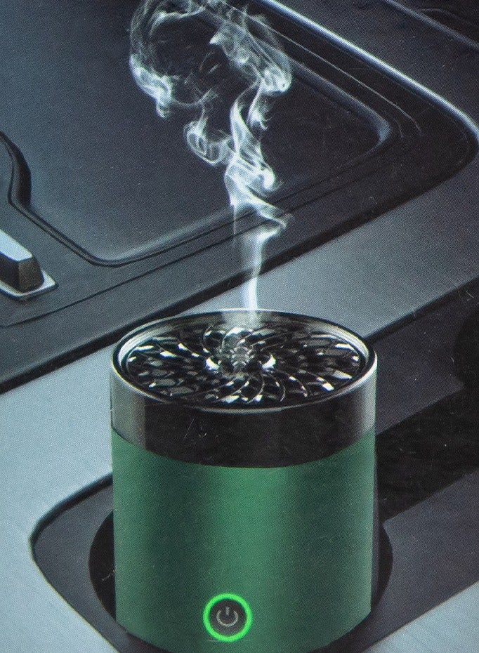 Electric Car Aroma Diffuser, Rechargeable, Strong Output, Compression Atomization, Green Lion Green