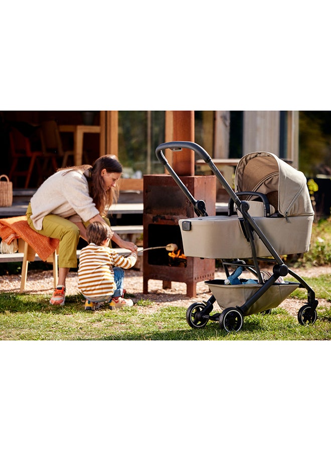 Joolz AER+ Carrycot for Stroller – Lightweight, Foldable & Travel-Friendly Baby Bassinet, Breathable Mattress, Ventilated Sun Hood, Newborn Comfort (0-6M) – Sage Green
