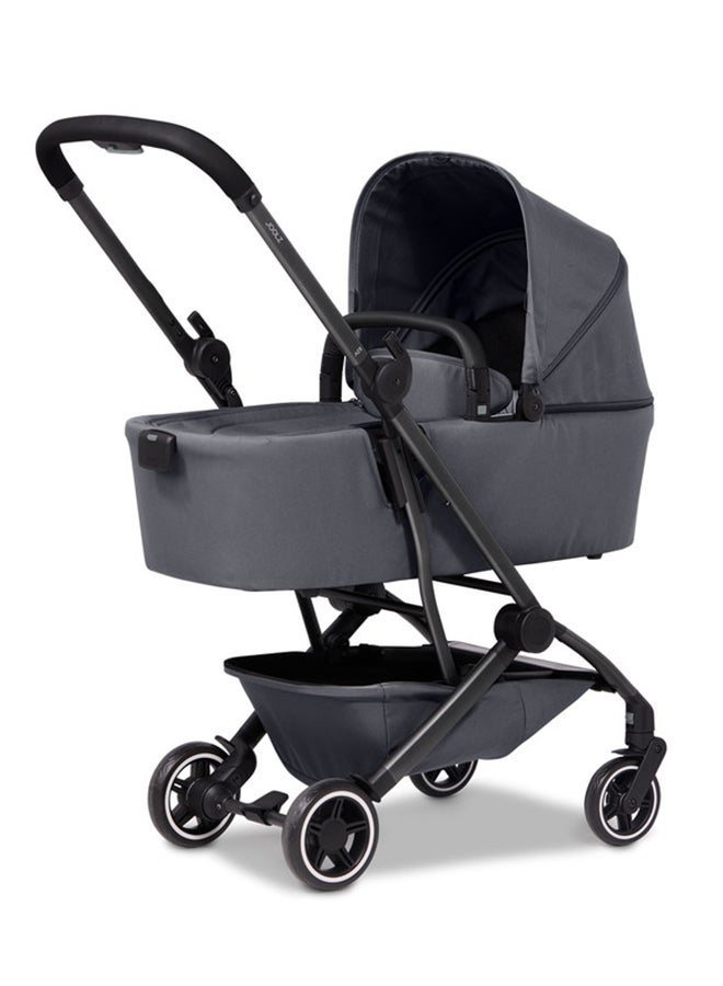 Joolz AER+ Carrycot for Stroller – Lightweight, Foldable & Travel-Friendly Baby Bassinet, Breathable Mattress, Ventilated Sun Hood, Newborn Comfort (0-6M) – Stone Grey