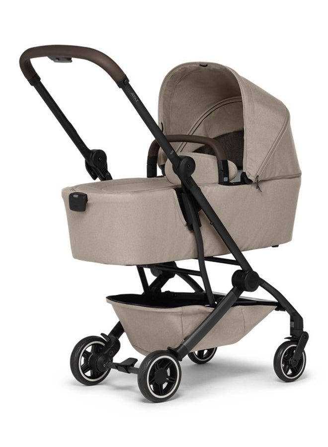 Joolz AER+ Carrycot for Stroller – Lightweight, Foldable & Travel-Friendly Baby Bassinet, Breathable Mattress, Ventilated Sun Hood, Newborn Comfort (0-6M) – Sandy Taupe