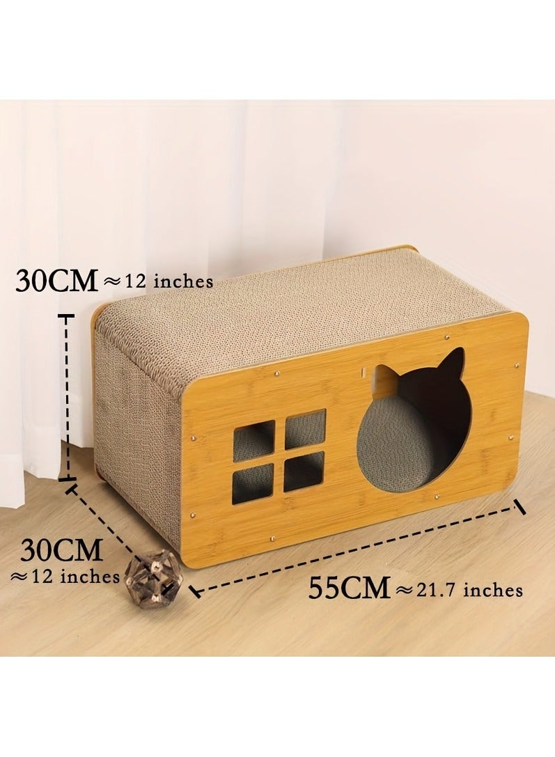 Cardboard Cat House, Stackable Wooden Cat House, Cat Scratch House, Cardboard Cat Scratcher, Cat Scratching Post, Cat Scratchers for Indoor Cats, Cat Houses for Indoor Cats, Cat Scratch Pad