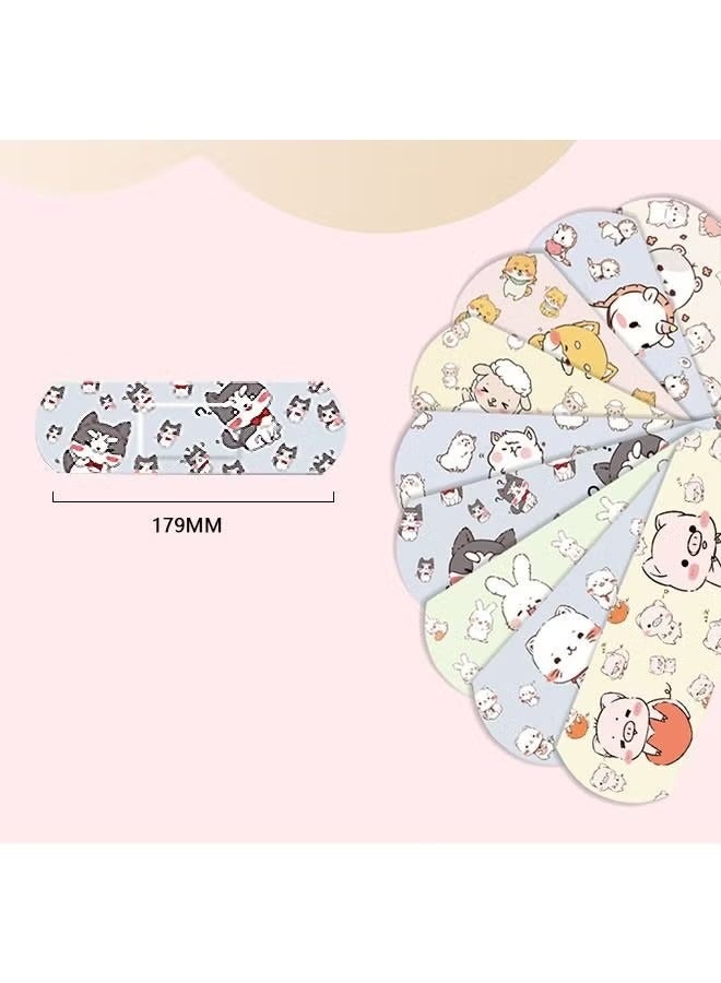 120 Pcs Cartoon Bandages Strips Band Aid, PE Material Hemostatic Waterproof Adhesive Bandages Strips Combination Pack, Cuts Scrapes First Aid Bandages for Family (Colorful)