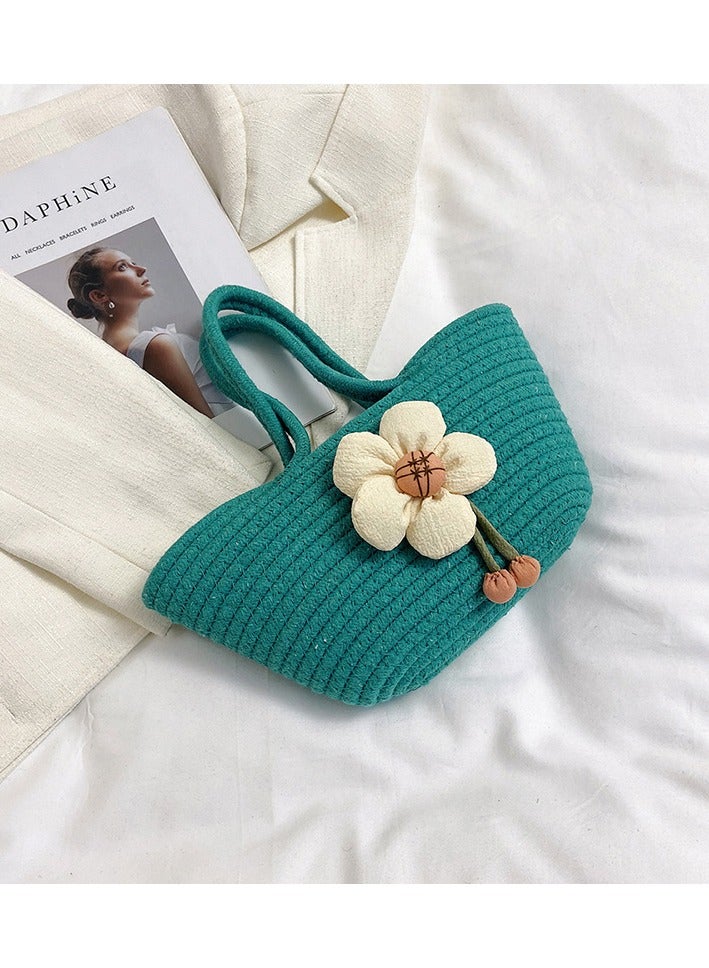 New Handmade Woven Bag Flower Bag