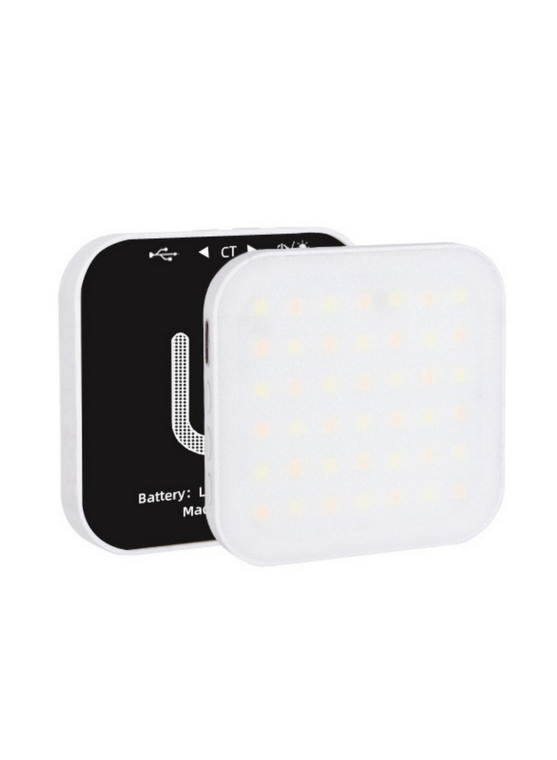 Fill Light 2W Fill Light Selfie Camera Lamp with Magnetic Adsorption USB Powered Adjustable Brightness Dimmable/Color Temperature Changing for Live Show Taking Pictures