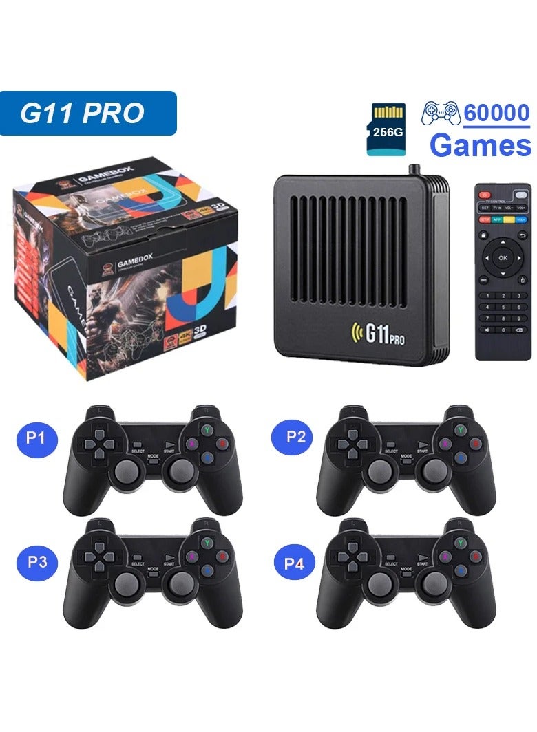 G11 Pro Game Box Dual System Video Game Console 128G Built in 40000+ Retro Games 2.4G Wireless Gamepad 4K HD Game Stick TV BOX