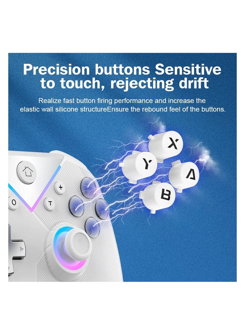 Wireless Switch Controllers for Switch/PC/steam/IOS One-Key Gamepad Portable High precision Bluetooth Gaming Controller