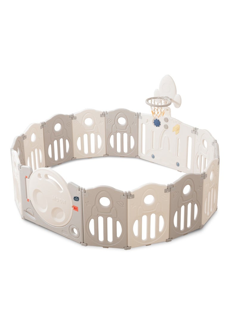 Playpen With Basketball Hoop - Space Grey