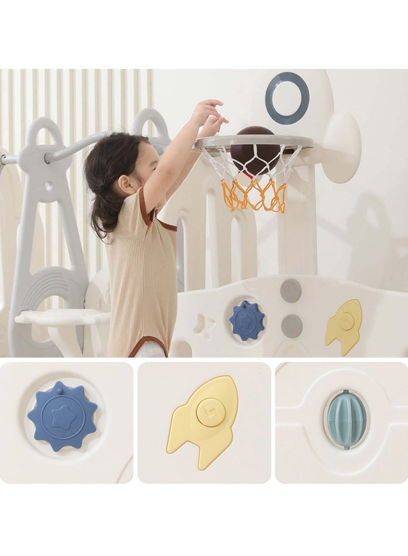 Playpen With Basketball Hoop - Space Grey