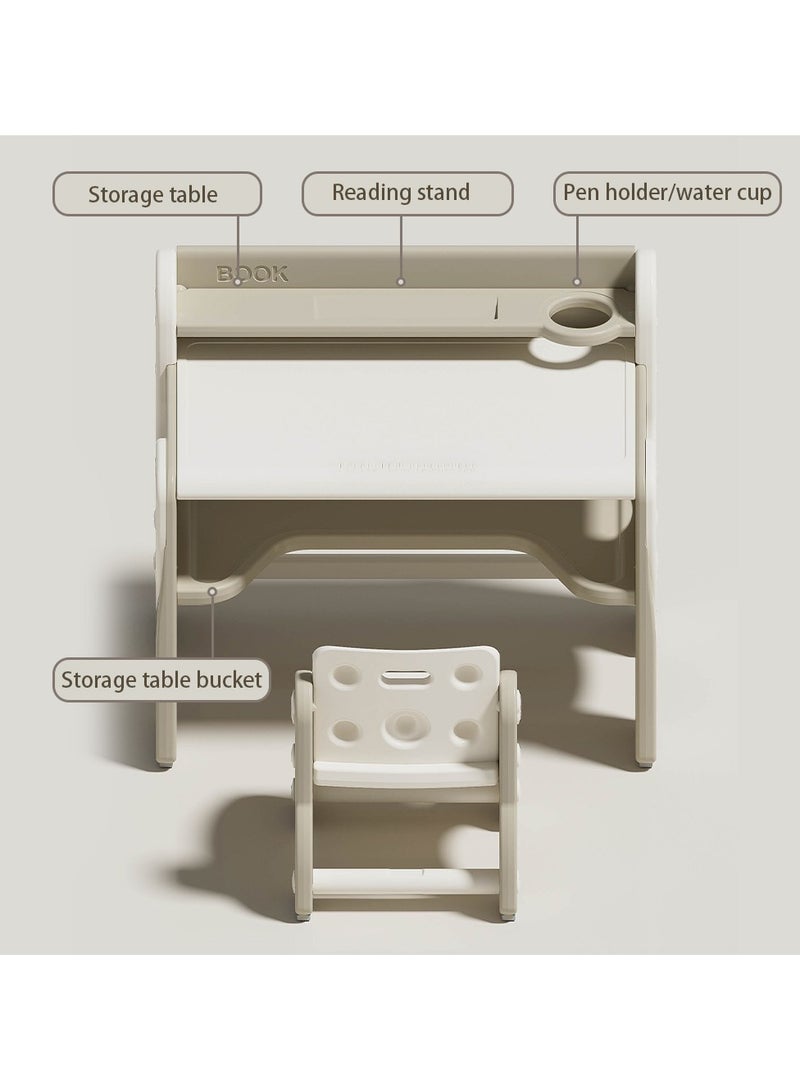 Little Story - Table - Multi Purpose Drawing/Study w/ Chair - Beige