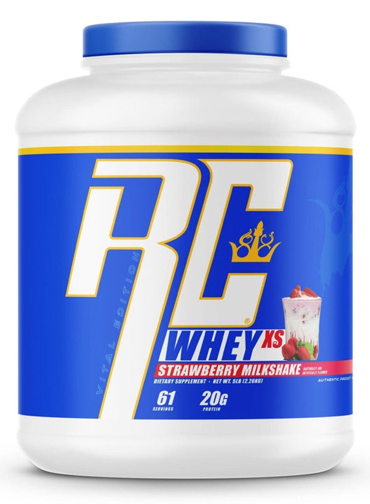 Ronnie Coleman Whey XS 60 Servings Strawberry Milkshake 5lb 2.26kg