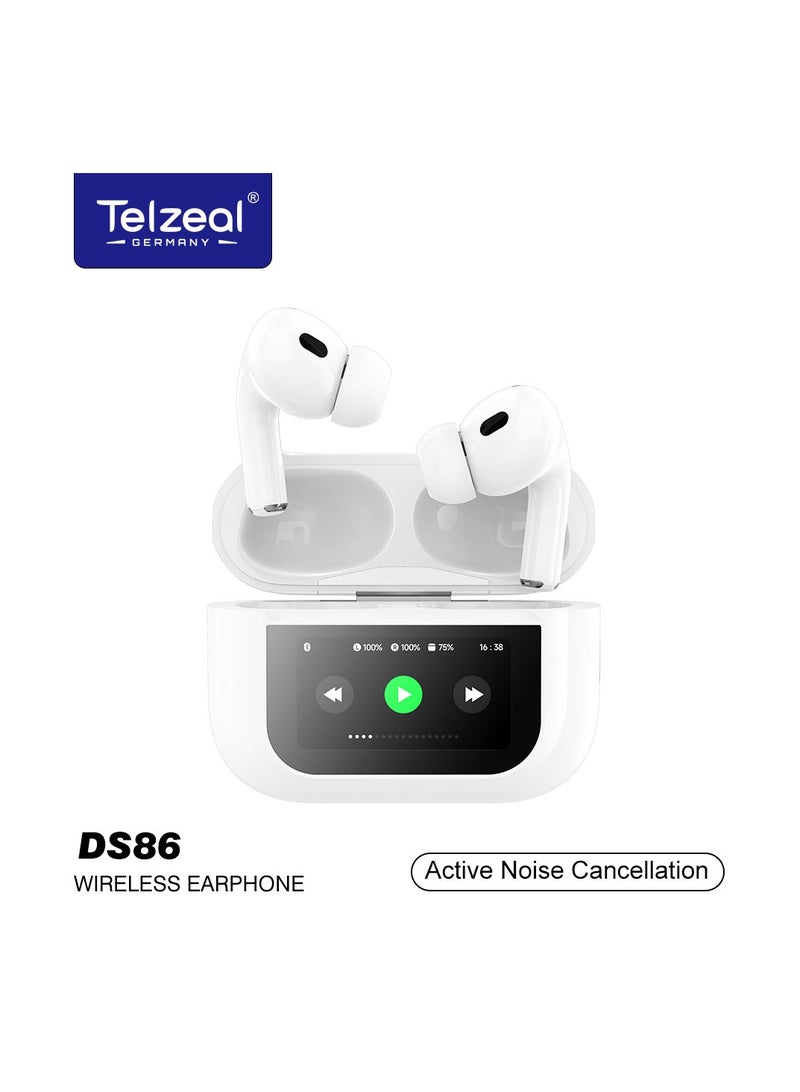 Telzeal Germany DS 86 Bluetooth Wireless Earphone with Touch Display for Android IOS Mobiles and tablets