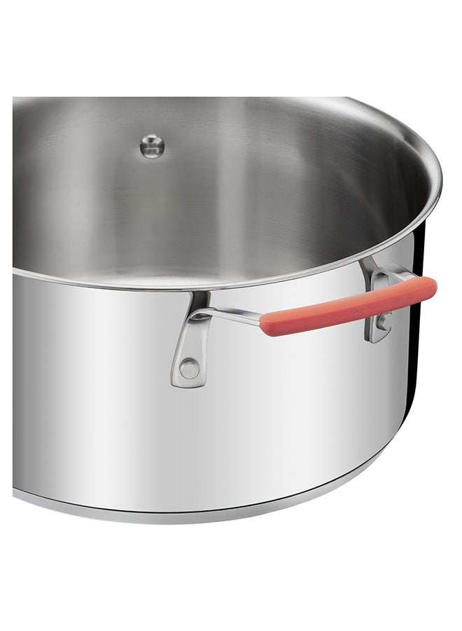 6-Pieces Tefal Opti'Space Cookware Set Stewpots With Lids Space Saving Neat Storage Premium-Quality Stainless Steel Silver