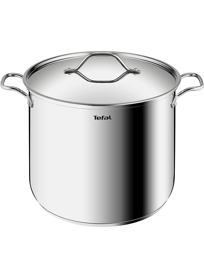 TEFAL Intuition XL stockpot | 26 cm | Premium Stainless steel 18/10 | XL Size | Robust Handles | Glass Lid | Induction Pot | 2 Years Warranty | B8646304 Stainless Steel