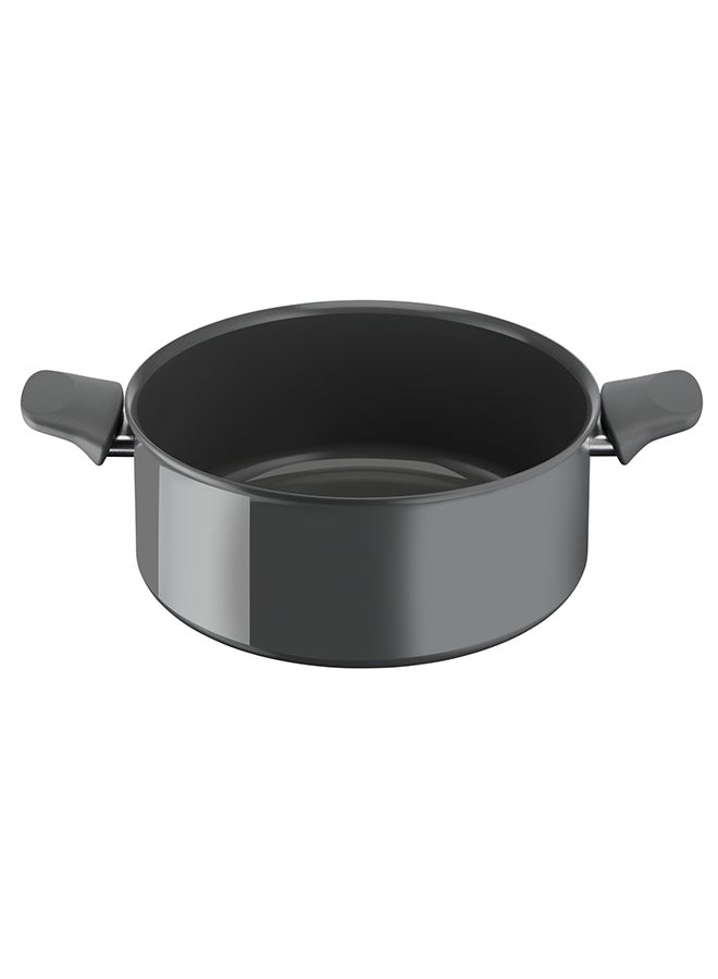 Tefal Renewal Cooking Pot 24 Cm Non-Stick Ceramic Coating Eco-Designed Recycled Healthy Cooking Stewpot Thermo-Signal™ Safe Cookware Made In France All Stovetops Including Induction Grey