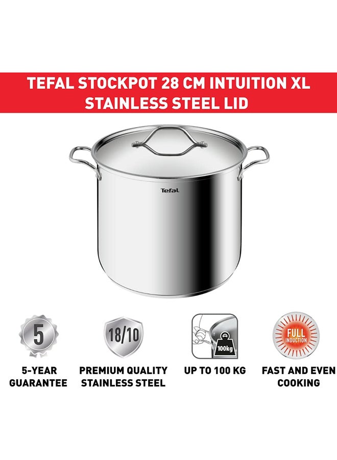 Intuition Stainless Steel Stockpot With Lid 28Cm Stainless Steel 28Cm