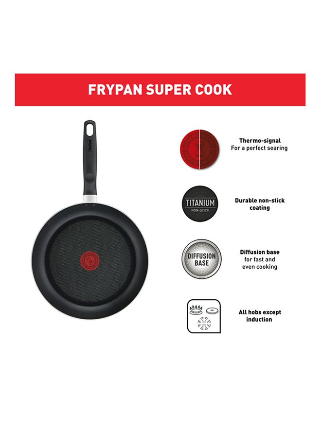 Tefal G6 Super Cook 26 cm Frypan Non Stick With Thermo Signal Black Black