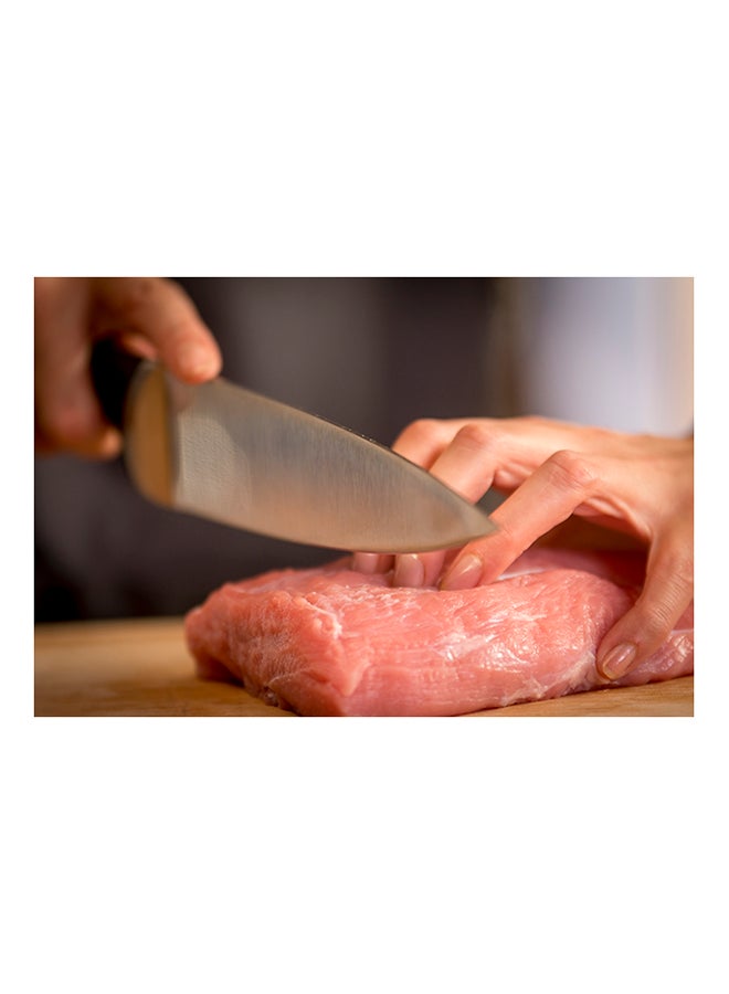 TEFAL Ice Force Chef Knife | 20 cm | Kitchen Knife | German Stainless Steel Blade | Long-Lasting Cutting Performance and Sharpness | Dishwasher safe | Black | 2 Years Warranty | K2320214 Black 20cm