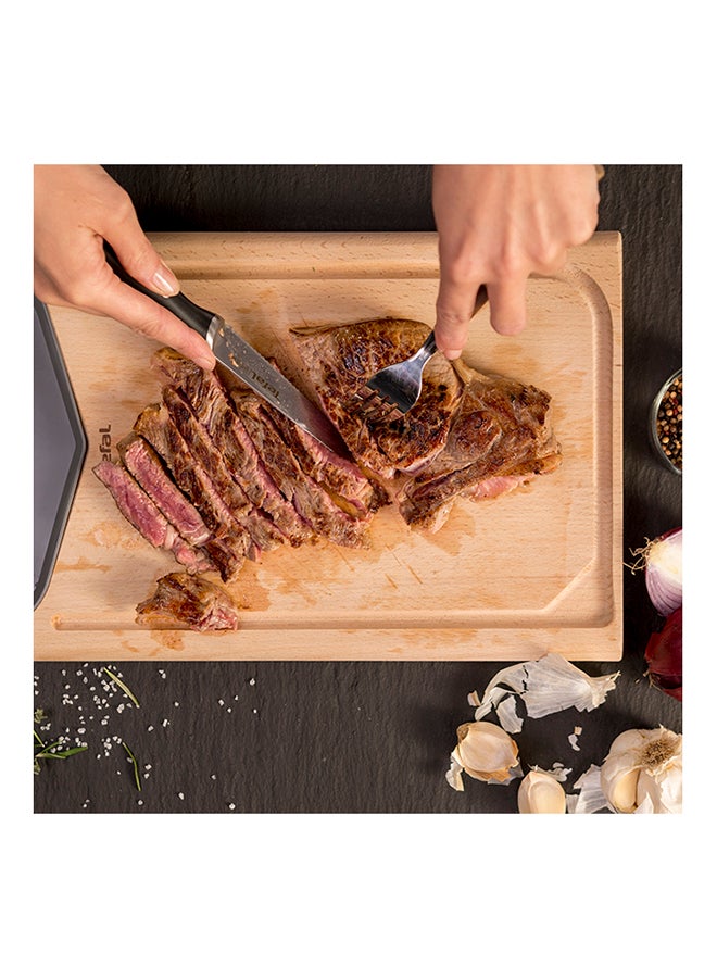 TEFAL Ice Force Chef Knife | 20 cm | Kitchen Knife | German Stainless Steel Blade | Long-Lasting Cutting Performance and Sharpness | Dishwasher safe | Black | 2 Years Warranty | K2320214 Black 20cm