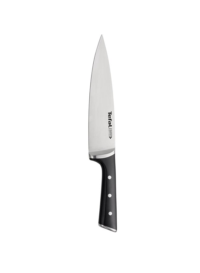 TEFAL Ice Force Chef Knife | 20 cm | Kitchen Knife | German Stainless Steel Blade | Long-Lasting Cutting Performance and Sharpness | Dishwasher safe | Black | 2 Years Warranty | K2320214 Black 20cm