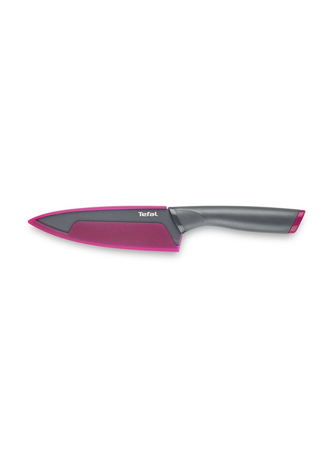 2-Piece Stainless Steel Fresh Kitchen Knife Set Includes Chef Knife 15 cm, Pairing Knife 9 cm With Cover Multicolour