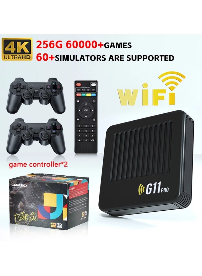 G11 Pro Game Box 4K HD TV Game Stick Video Game Console 128G Built in 40000 Retro Games Portable Game Player Wireless Gamepad