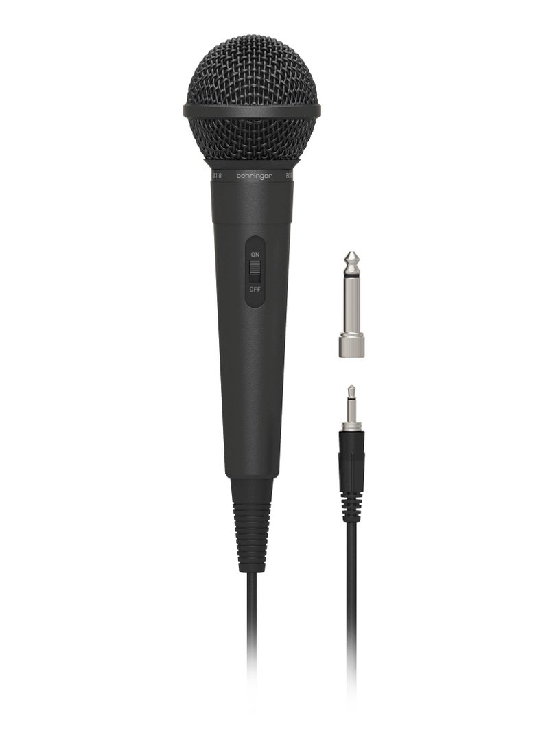 Behringer Dynamic Vocal Microphone with Cable & 6.3mm TS Connector BC110